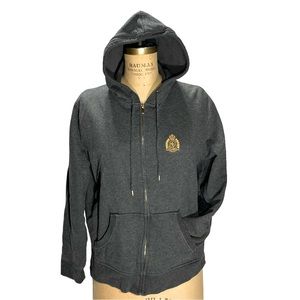 Ralph Lauren Hoodie Crest Logo Full Zip Sweatshirt Size Large